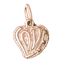 14K or 18K Gold Love Pendant
