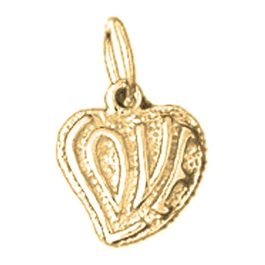 14K or 18K Gold Love Pendant