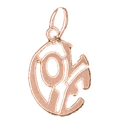 14K or 18K Gold Love Pendant