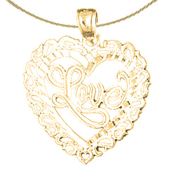 14K or 18K Gold Love Pendant