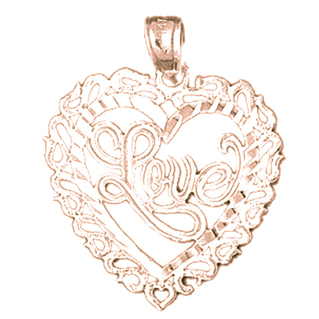 14K or 18K Gold Love Pendant