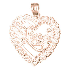 14K or 18K Gold Love Pendant