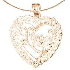 14K or 18K Gold Love Pendant