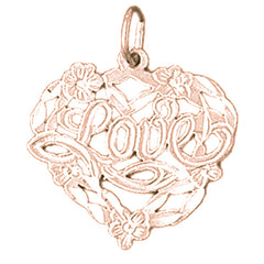 14K or 18K Gold Love Pendant