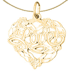 14K or 18K Gold Love Pendant