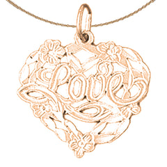 14K or 18K Gold Love Pendant