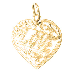 14K or 18K Gold Love Pendant