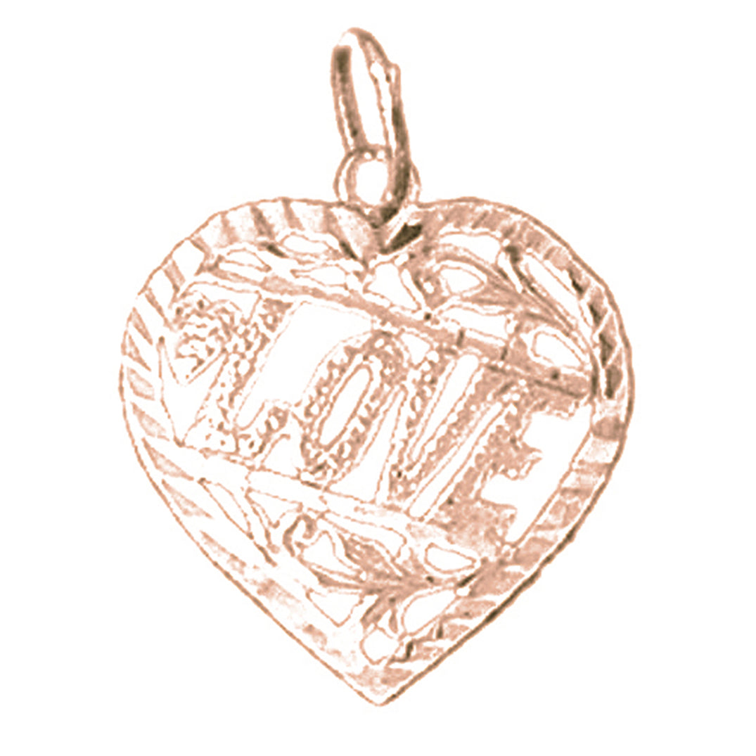 14K or 18K Gold Love Pendant