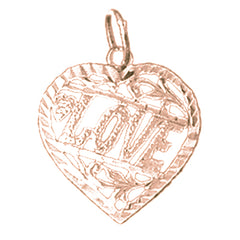 14K or 18K Gold Love Pendant