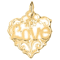14K or 18K Gold Love Pendant