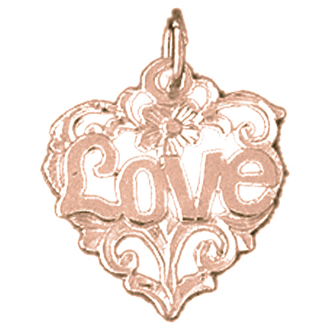 14K or 18K Gold Love Pendant