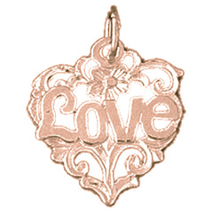14K or 18K Gold Love Pendant
