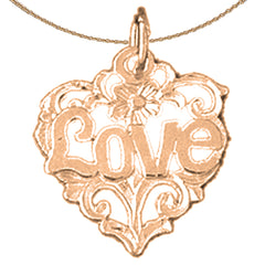 14K or 18K Gold Love Pendant