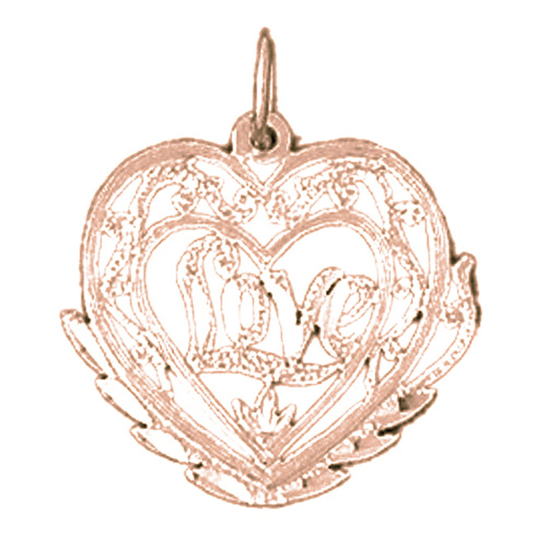 14K or 18K Gold Love Pendant