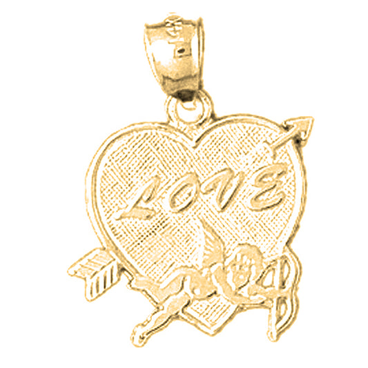 14K or 18K Gold Love Pendant