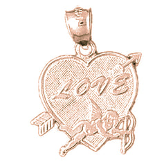 14K or 18K Gold Love Pendant