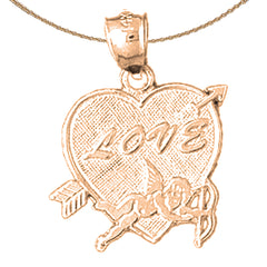 14K oder 18K Gold Liebesanhänger