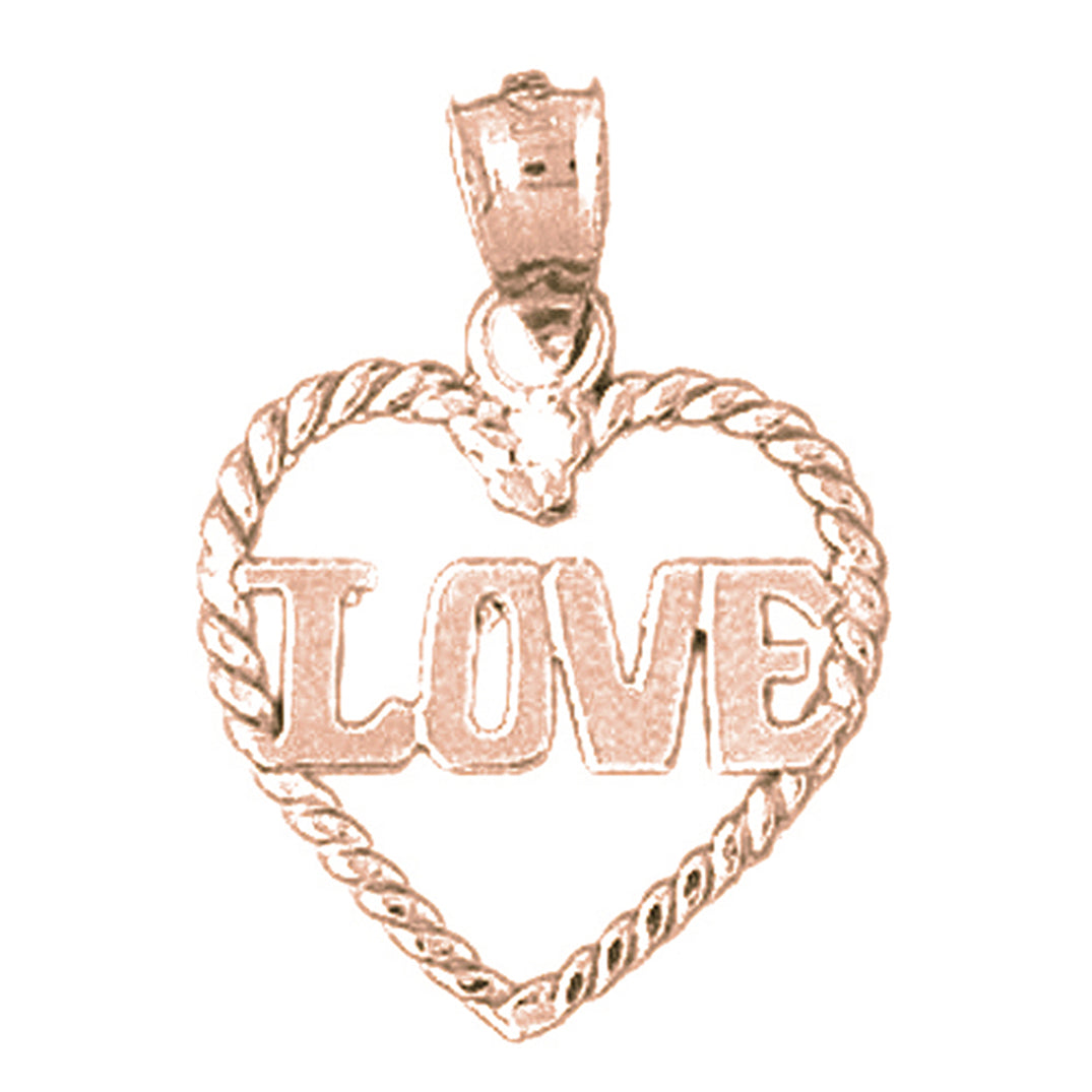 14K or 18K Gold Love Pendant