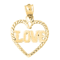 14K or 18K Gold Love Pendant