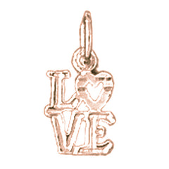 14K or 18K Gold Love Pendant