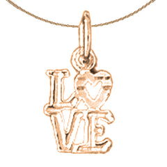 14K or 18K Gold Love Pendant