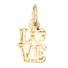 14K or 18K Gold Love Pendant