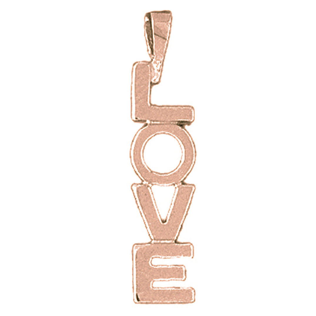 14K or 18K Gold Love Pendant