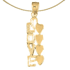 14K or 18K Gold Love Pendant