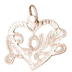 14K or 18K Gold Love Pendant