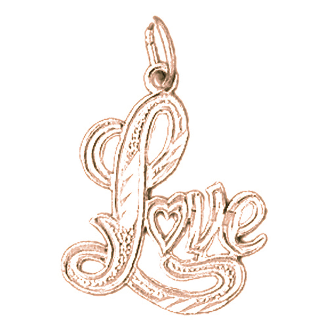 14K or 18K Gold Love Pendant