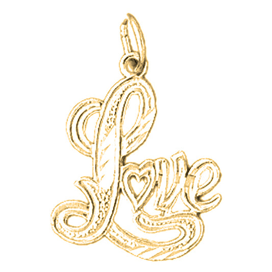 14K or 18K Gold Love Pendant