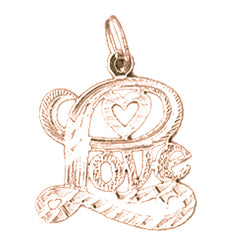 14K or 18K Gold Love Pendant
