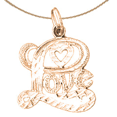 14K or 18K Gold Love Pendant