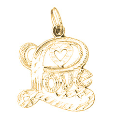 14K or 18K Gold Love Pendant