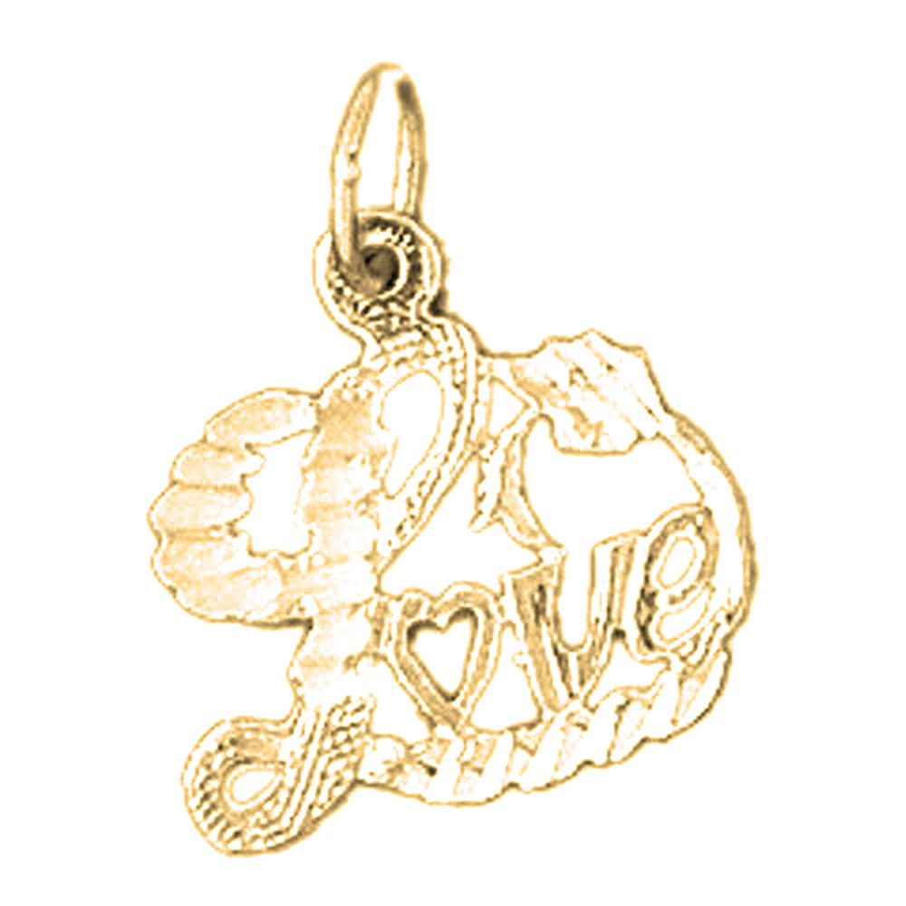 14K or 18K Gold Love Pendant