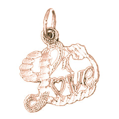 14K or 18K Gold Love Pendant