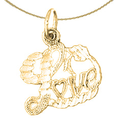 14K or 18K Gold Love Pendant