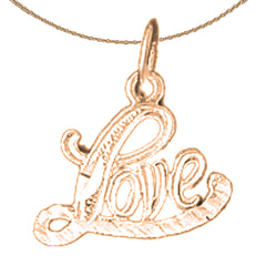14K or 18K Gold Love Pendant
