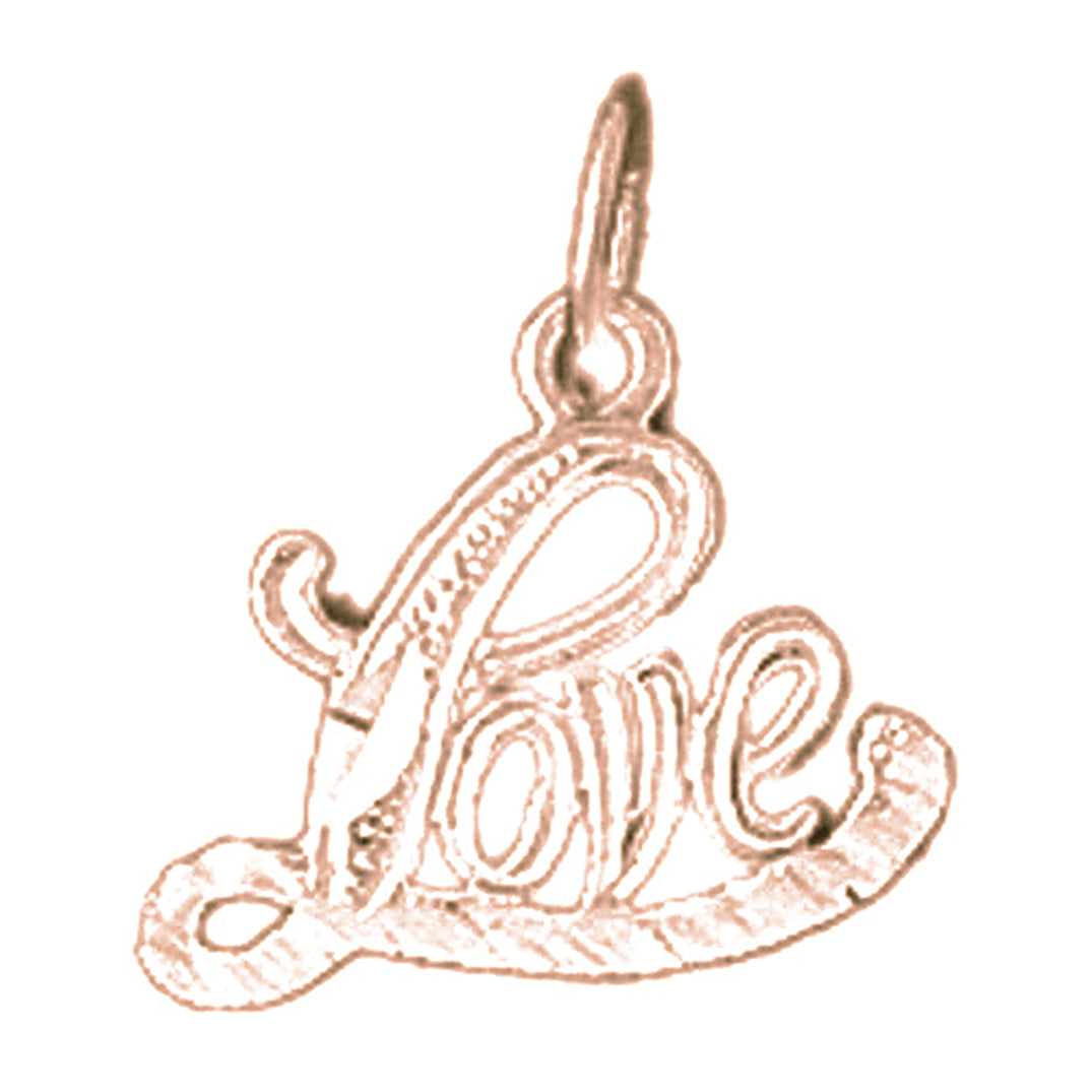 14K or 18K Gold Love Pendant