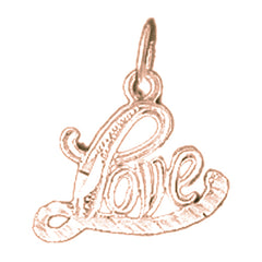 14K or 18K Gold Love Pendant