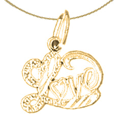 14K or 18K Gold Love Pendant