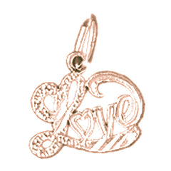 14K or 18K Gold Love Pendant