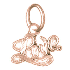 14K or 18K Gold Love Pendant