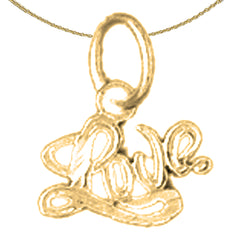14K or 18K Gold Love Pendant