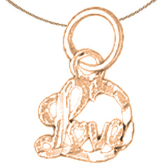 14K or 18K Gold Love Pendant