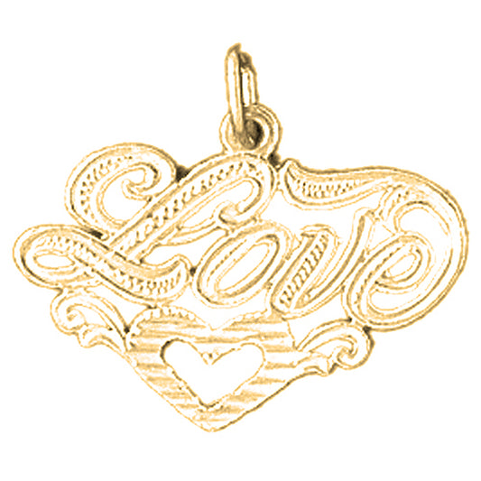 14K or 18K Gold Love Pendant