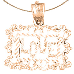 14K or 18K Gold Love Pendant