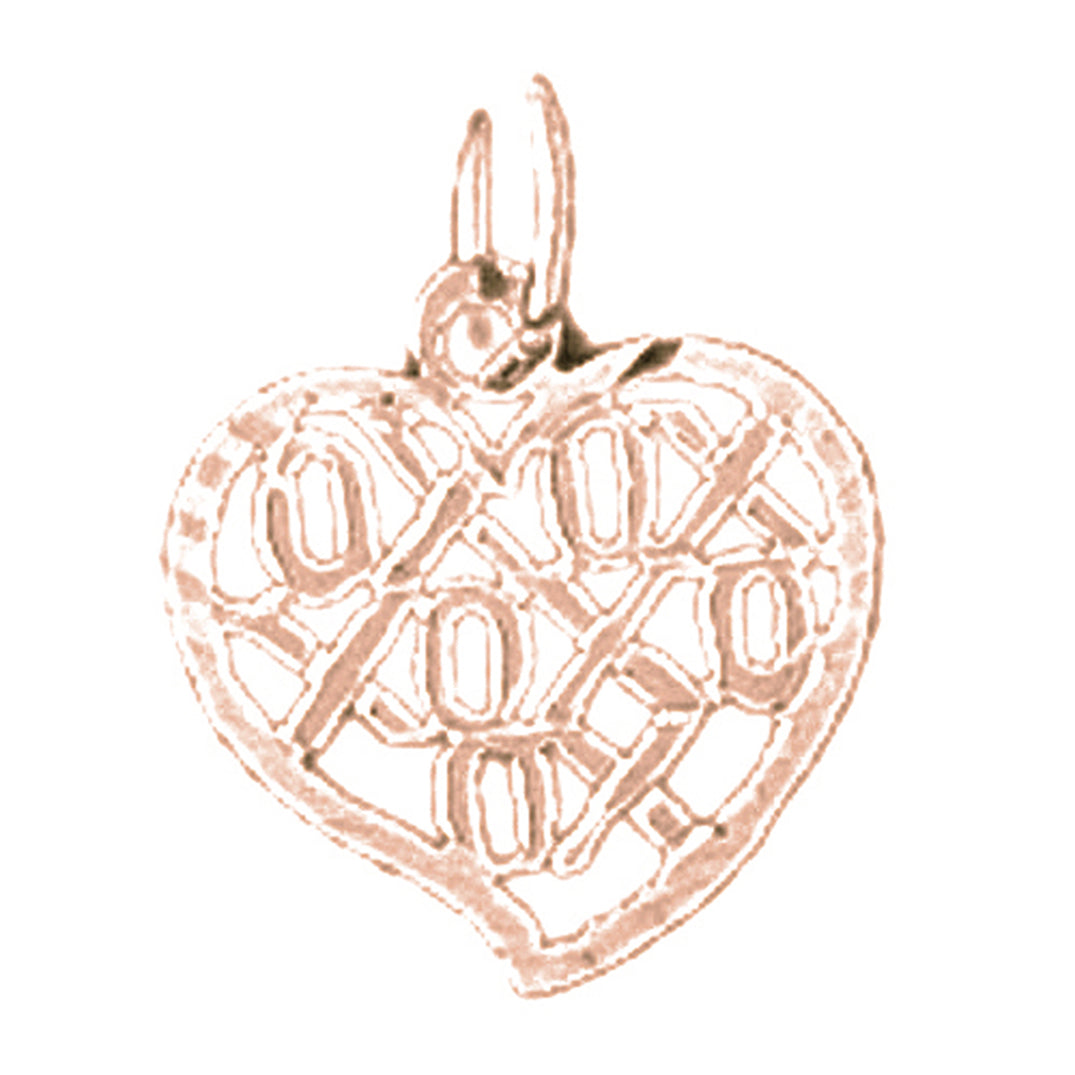 14K or 18K Gold XOXO Pendant