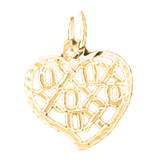 14K or 18K Gold XOXO Pendant