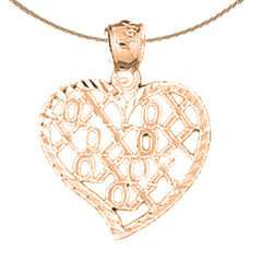 14K oder 18K Gold XOXO Anhänger